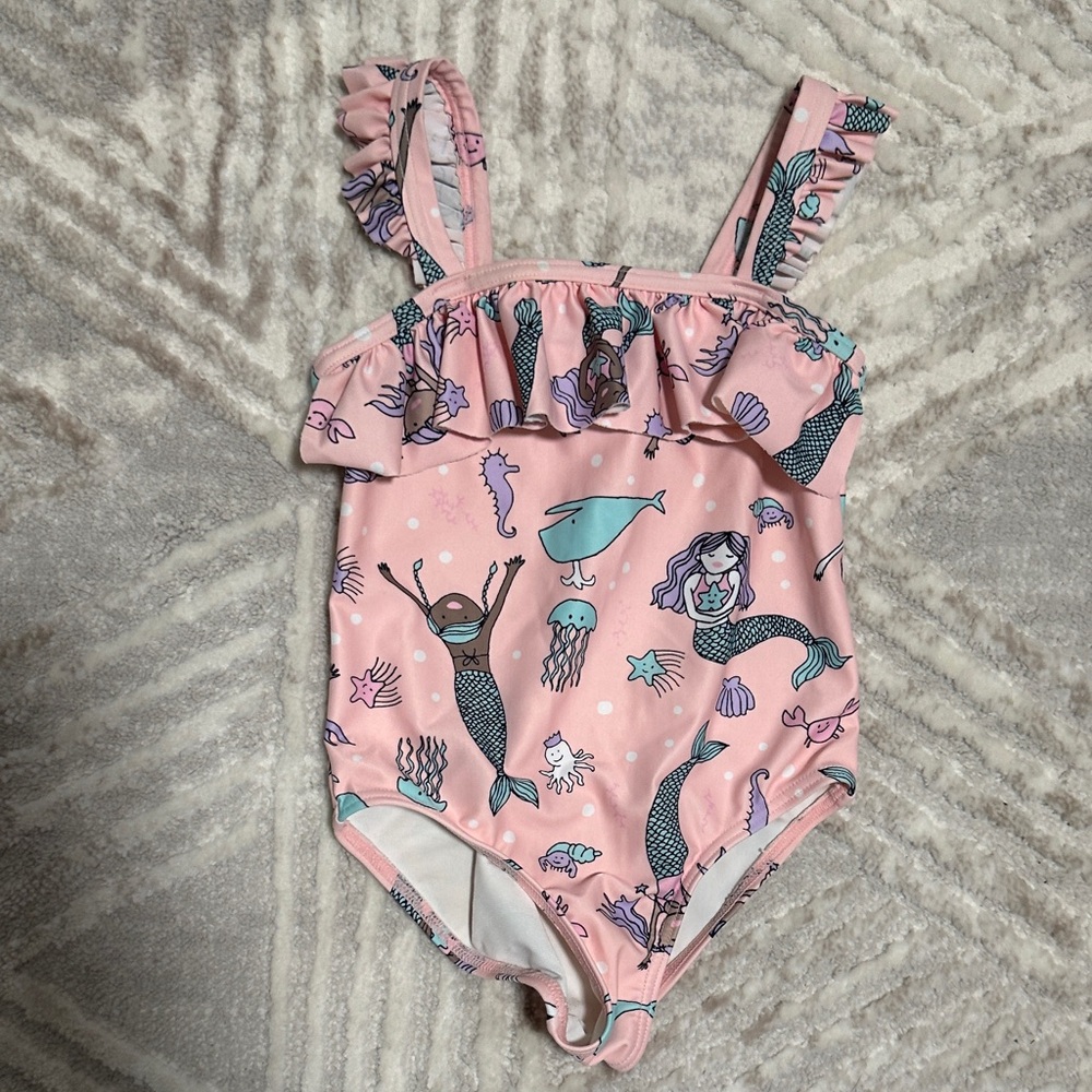 Tucker + Tate Pink Mermaid One Piece Swimsuit